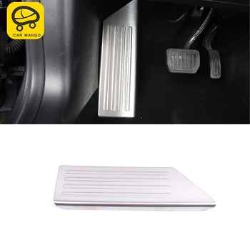 

CarManGo For Tesla Model 3 2017-2020 Car Accessories Driver Foot Rest Pedal Pad Cap Cover Sticker Frame Interior Molding Trim