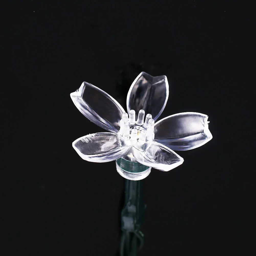 Солнечная энергия Blossom 50LED открытый фестиваль Сад Двор Рождественский Декор Сказочный светильник Сказочный струнный Сказочный светильник прочный