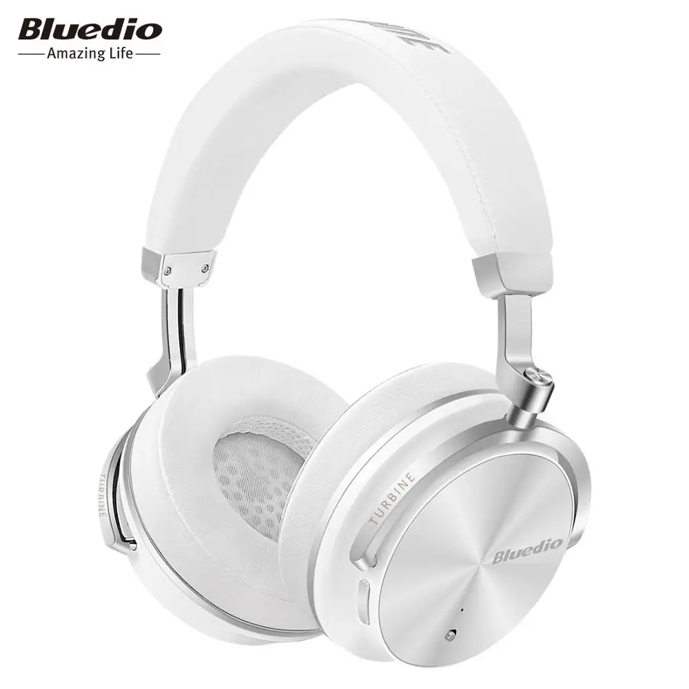 Белый Беспроводные наушники с активным шумоподавлением Bluetooth 4,2, беспроводная гарнитура с микрофоном для телефонов - Цвет: Белый