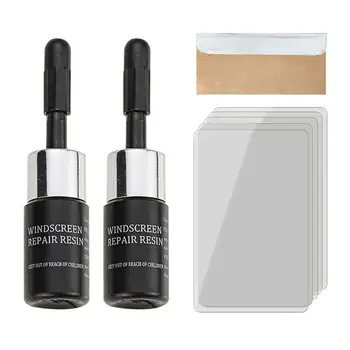 

Automotive Glass Nano Repair Fluid Window Broken Glass Nano Repair Tool Set Black Magic Windshield Crack Chip Repair Tool Kit