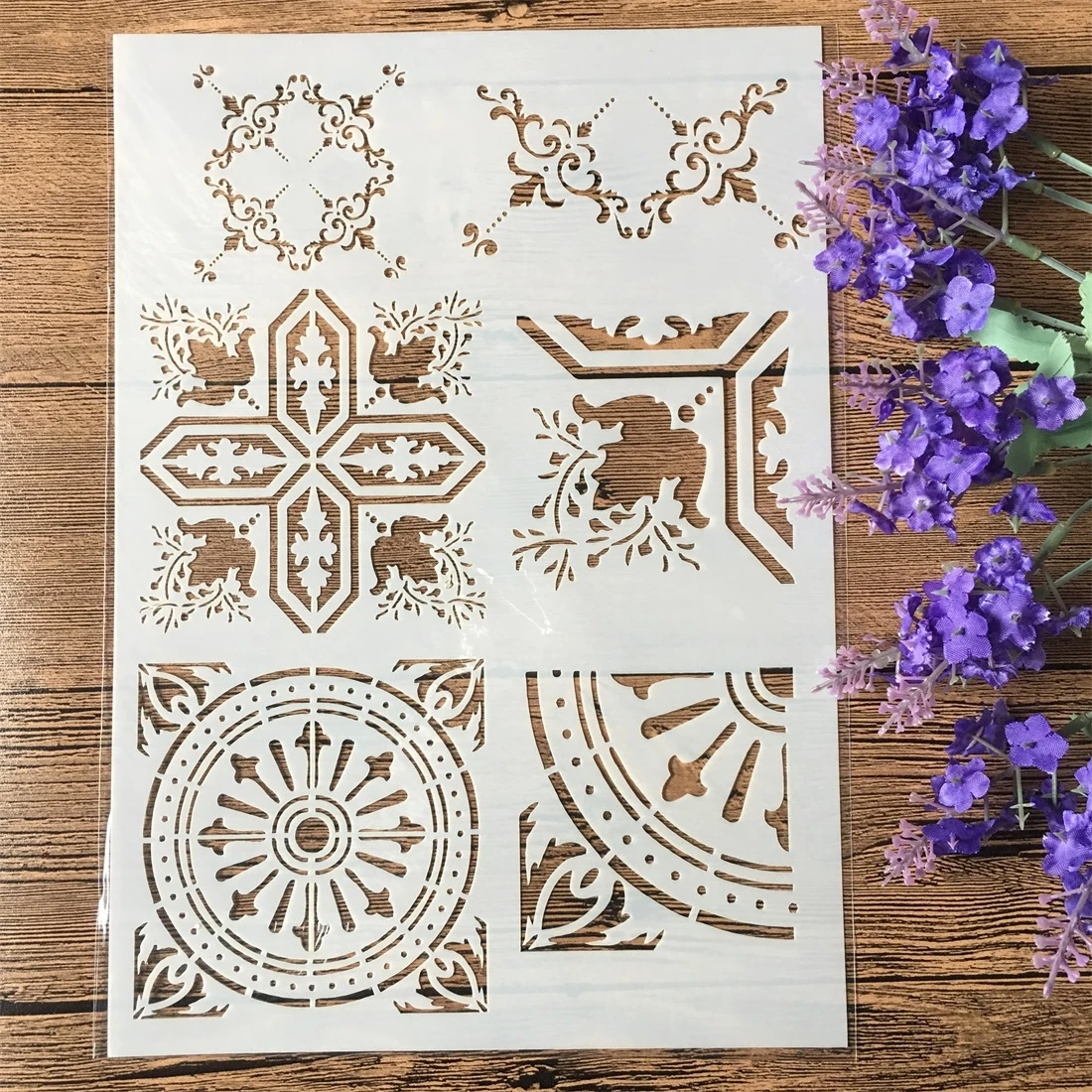 

A4 29cm Geometry Texture DIY Craft Layering Stencils Wall Painting Scrapbooking Stamping Embossing Album Decorative Template