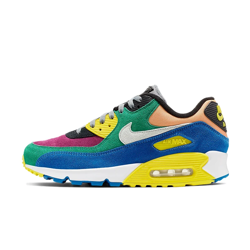 CD0917-300 Оригинальные мужские кроссовки для бега Nike Air Max 90 QS, модные классические удобные многоцветные спортивные уличные кроссовки, новинка, CD0917 - Цвет: CD0917-300