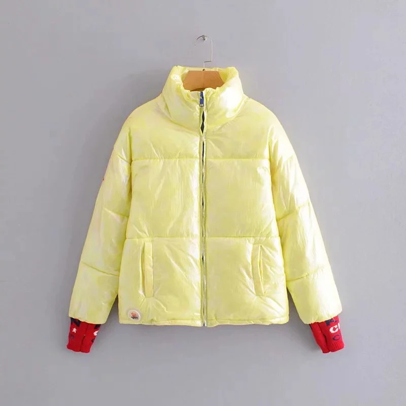 New Glossy Women's Winter Jacket Warm Cotton Down Jackets Oversized Women's Park Harajuku Streetwear