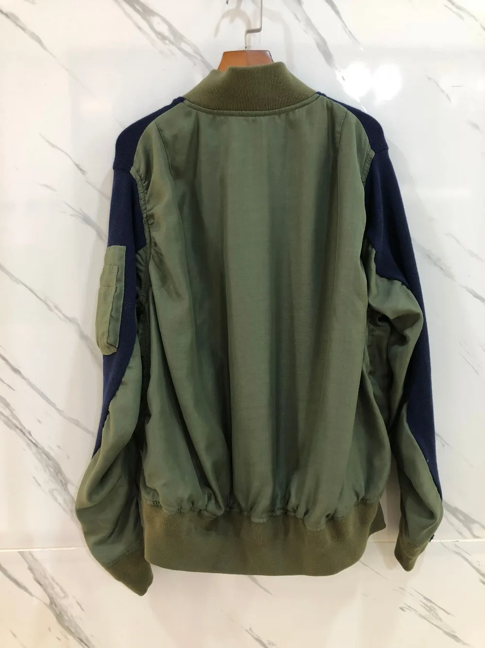 2019FW Новая женская Повседневная Шерстяная трикотажная Лоскутная куртка женская Свободная куртка Верхняя одежда куртка 2 цвета ddxgz2