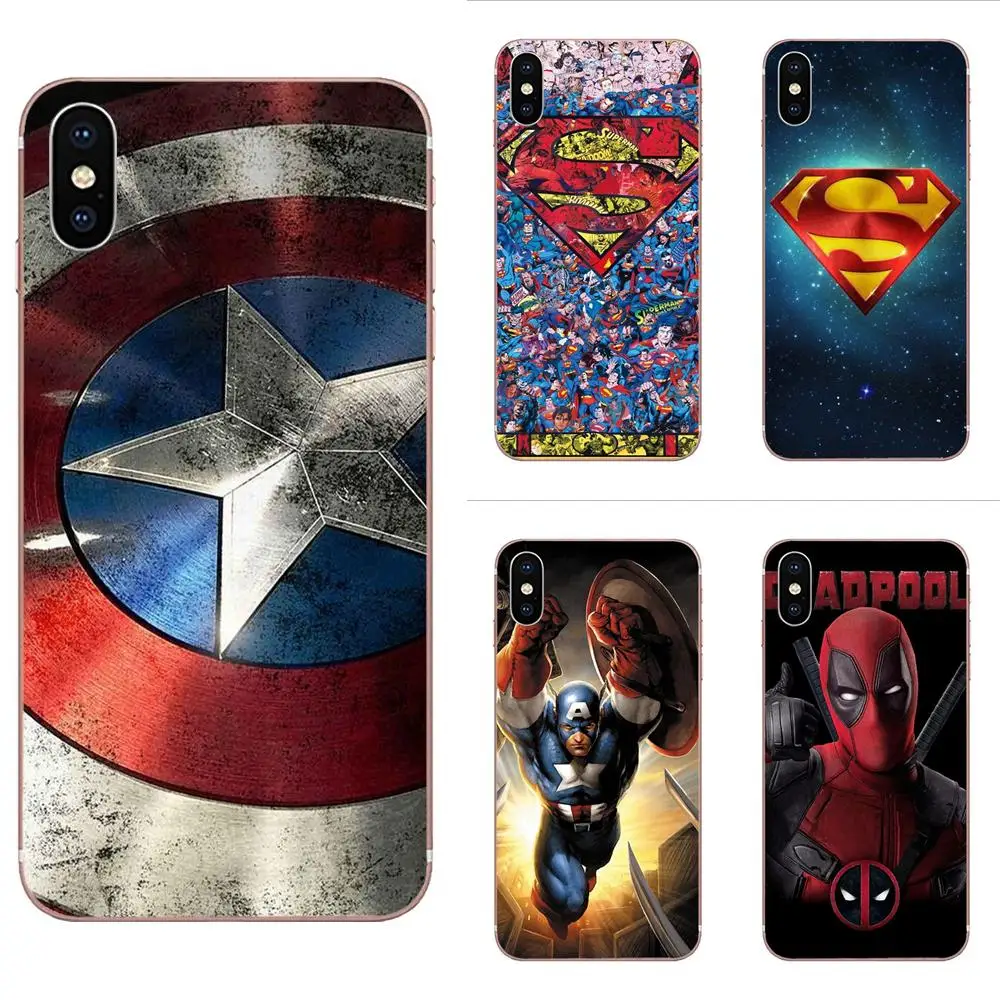ТПУ чехол Мобильный Супермен Дэдпул Железный человек DC Marvel для Xiaomi Redmi Mi 4 7A 9T K20 CC9
