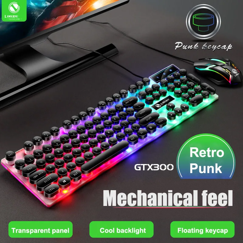 Проводные игровые клавиатуры и мышь GTX300 с английским USB интерфейсом набор