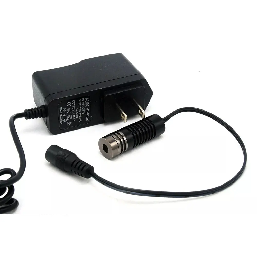 Modulo Diodo Laser Blu Viola Focalizzabile 405Nm 50Mw Adattatore Di Alimentazione Laser 5V Punto 14.5X45Mm Us/Eu/Uk