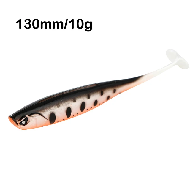 3pcs/lot Soft Fishing Lure 13/9.5cm 10/4.5g  Silicone Bait Shad Worms Bass Pike Minnow Swimbait Rubber Fish Lure High Quality C 10G