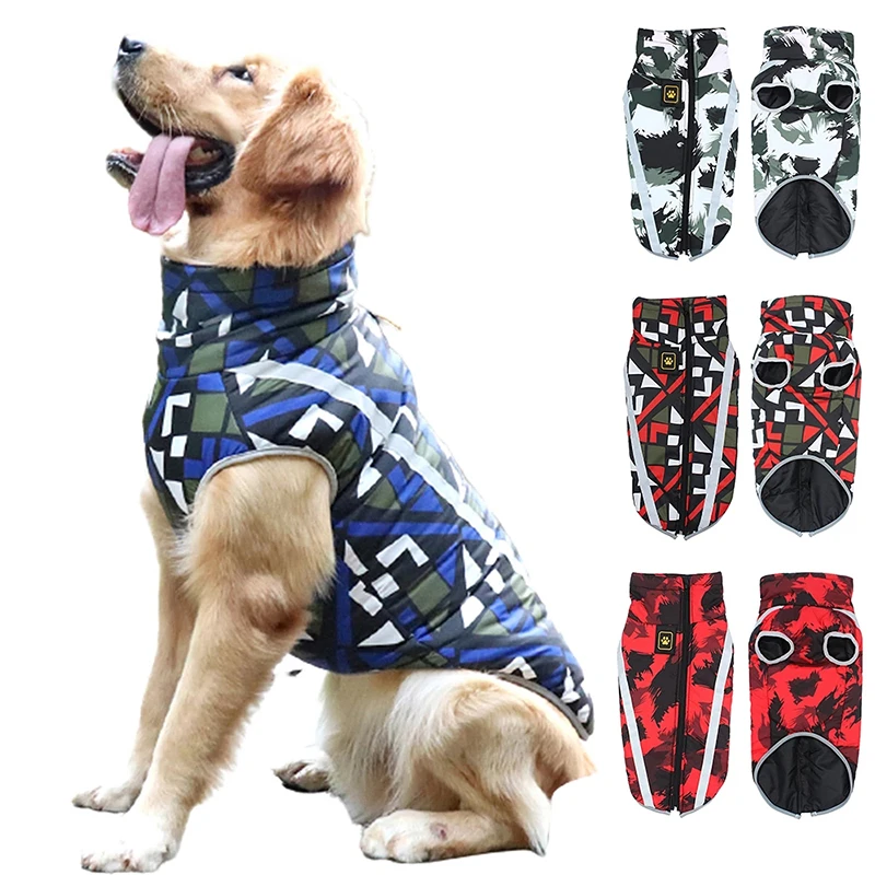 Chaleco impermeable para perro grande, cálida de invierno para perros pequeños y grandes, abrigo para cachorros y Pug, ropa para mascotas 5XL 6XL, novedad|Abrigos chaquetas para perro| - AliExpress