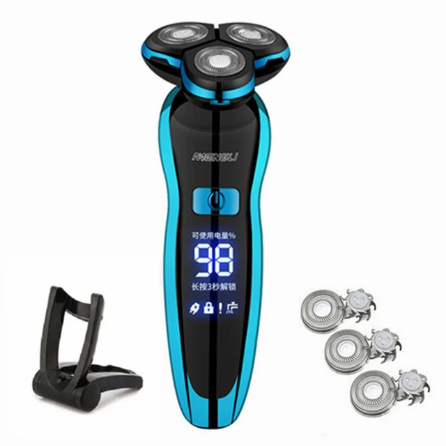 Electric Razor Electric Shaver Rechargeable Shaving Machine for Men Beard Razor Wet-Dry Dual Use Water Proof Fast Charging ZN8508-Blue 02