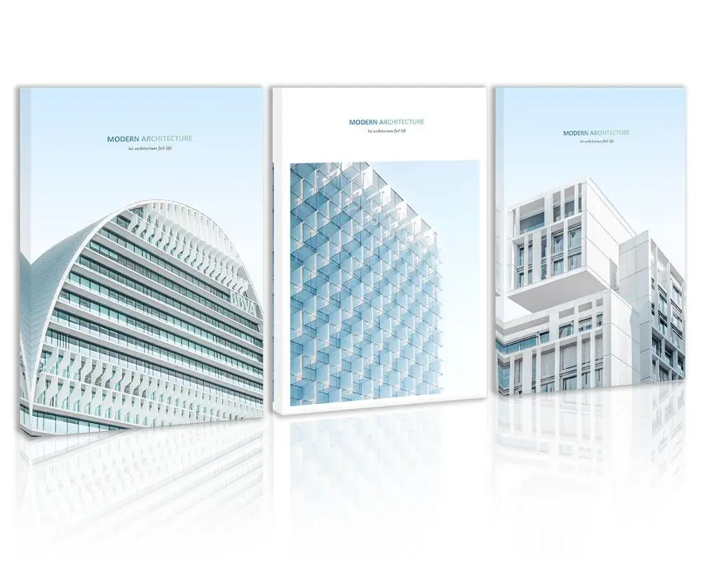 

Modern Architecture Building in Blue Sky Wall Art Decor Canvas Painting Kitchen Prints Pictures for Home Living Dining Room