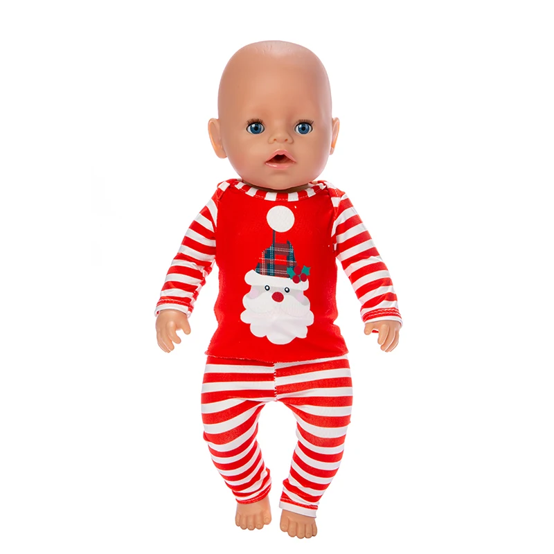 Подходит 18 дюймов 43 см аксессуары для кукол новорожденный ребенок Санта Клаус Рождественская одежда костюмы для Хэллоуина для ребенка подарок на день рождения