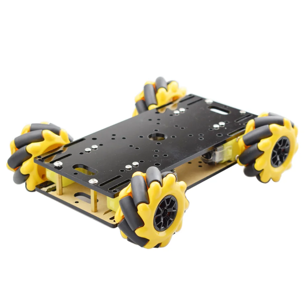 Mecanum-Robot de ruedas de 60mm, Kit de Chasis de coche con 4 Uds. De Motor TT para Arduino DIY, piezas de juguete