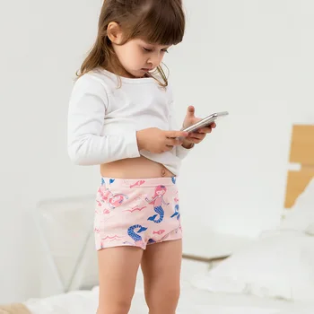 

Quality Cartoon Unicorns Mermaids Rainbows Comfortable Breathable Baby Girls Underwear Kids Cotton Panties For Children