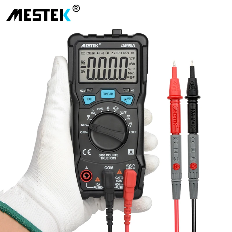 Цифровой мультиметр MESTEK DM90A/E/S NCV 6000 отсчетов автоматический выбор диапазона