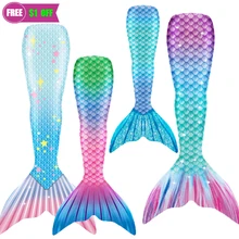 

Swimming Princess Ariel Party Costume Mermaid Swimsuit Girl Cosplay Can Add Monofin Adult Girls Mermaid Tails for For Children