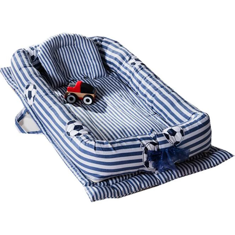 

Infant Portable Crib Bed Newborn baby Sleeping Nest basket Pillow Crib Anti-rollover 2pcs/set Portable toddler Cot YHM003