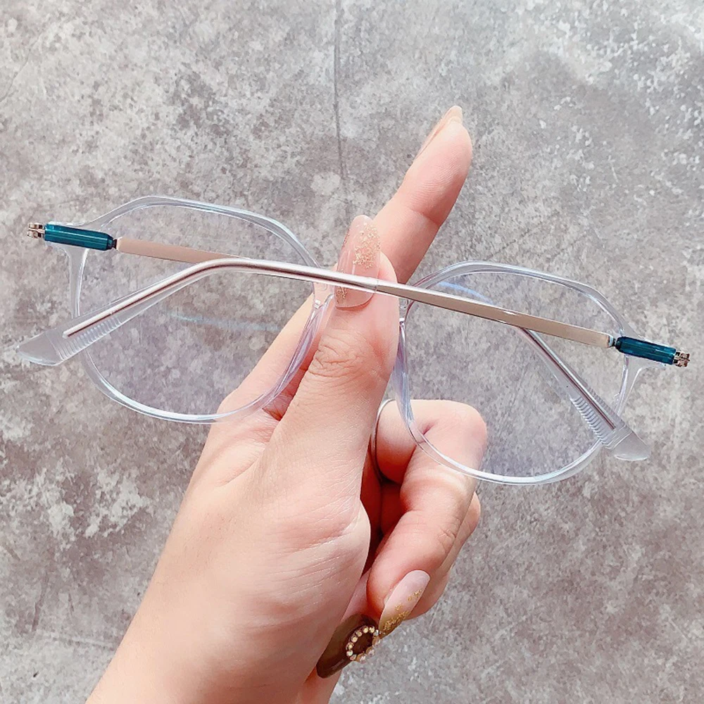 Blue Light Blocking Office Glasses Women Oversized Frame Anti-stress Decorative Glasses Computer Radiation Protection Eyewear cute blue light glasses