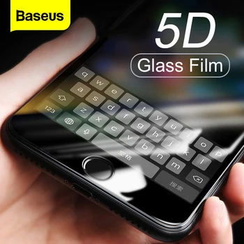 

Baseus 0.3MM Screen Protector Tempered Glass For iPhone 8 7 Plus 5D Curved Full Cover Protective Toughened Glass Film