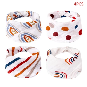 

4 Pcs/Set Baby Newborn Scarf Bib Infants Toddler Bandana Feeding Saliva Towel Burp Cloth Shower Gifts