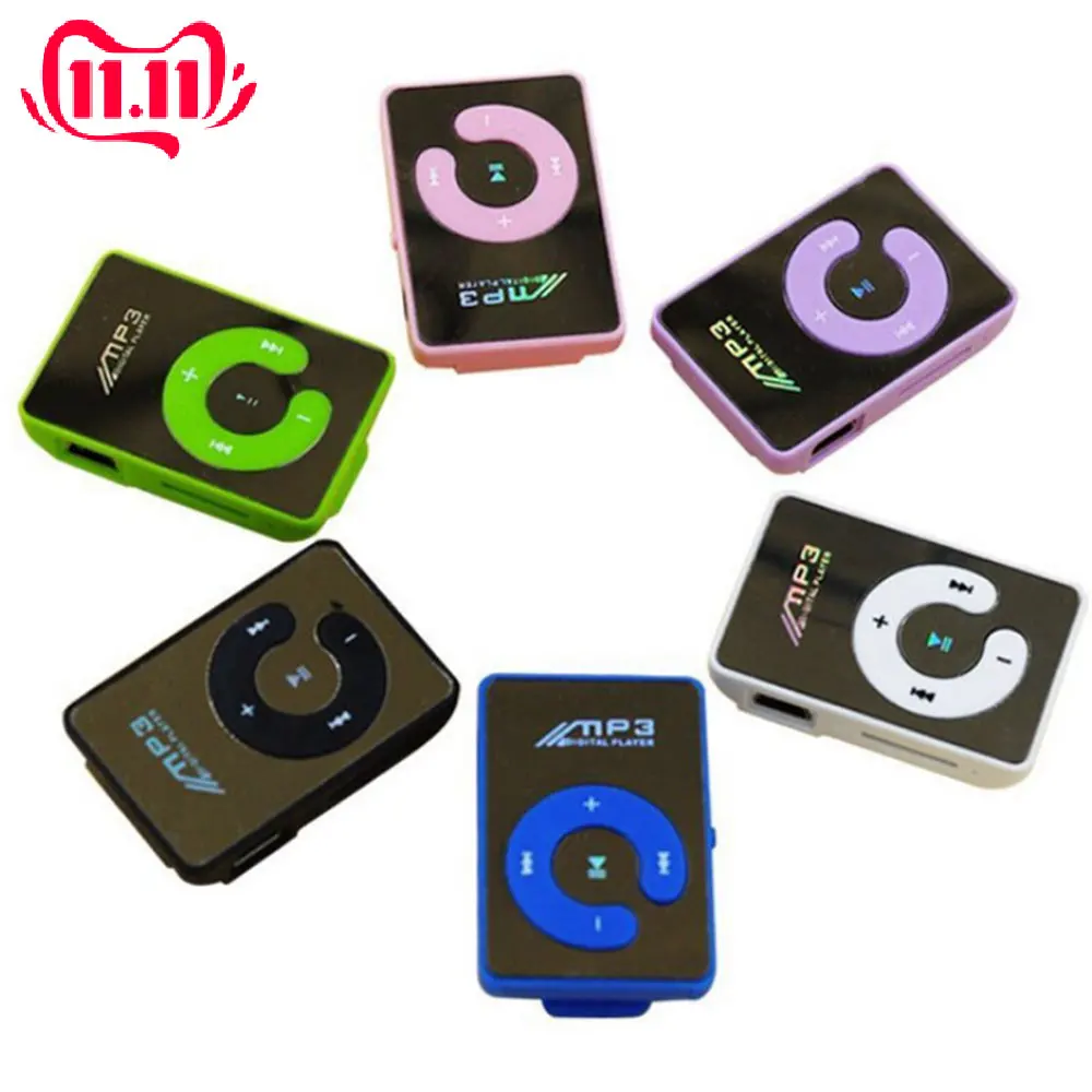 Зеркальный портативный mp3 плеер мини клип MP3 Водонепроницаемый Спортивный
