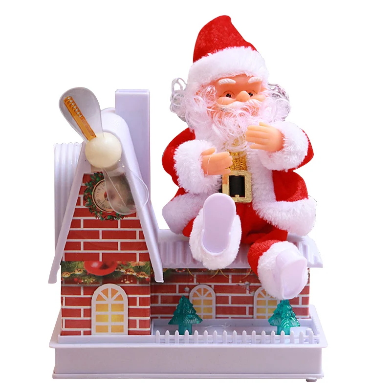 2019 Новый Санта Клаус игрушечная Беговая железная дорога для забавные многофункциональный кукла Санта автоматически перемещать игрушка с