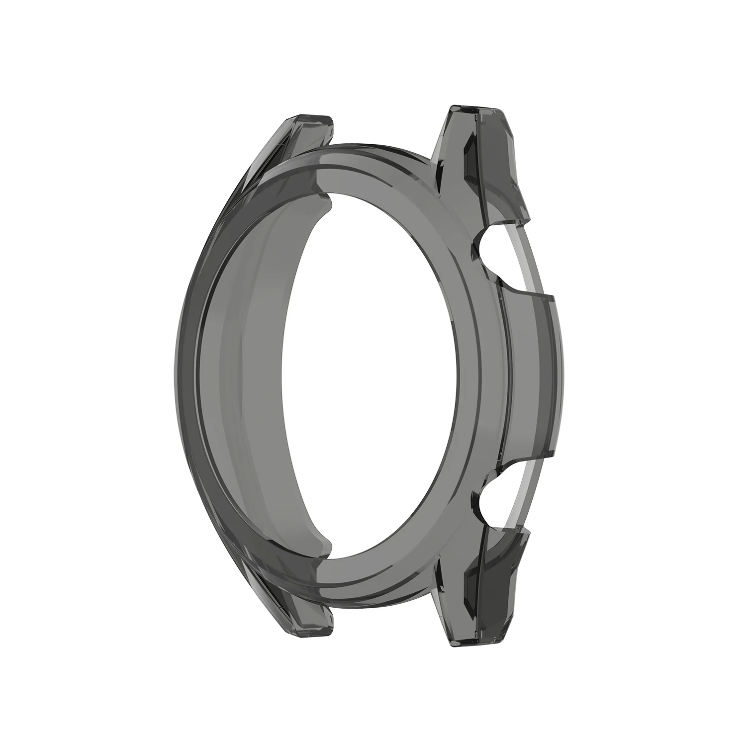 ТПУ Тонкий Смарт-часы защитный чехол для huawei Watch GT чехол рамка против царапин оболочки Smartwatch аксессуары Muiti-цвет - Цвет: transparent black
