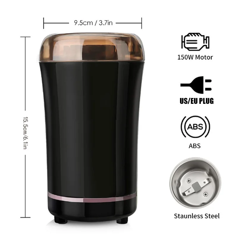 

Electric Coffee Grinder Mini Kitchen Salt Pepper Grinder Powerful Stainless Steel Spice Nuts Seeds Coffee Bean Machine