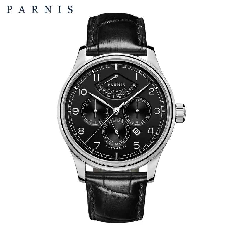 Parnis, 42 мм, автоматические часы, лунная фаза, запасная мощность, часы для мужчин, люксовый бренд, топ Miyota, механические намотки, часы, PA6062-A, подарок для мужчин - Цвет: 7