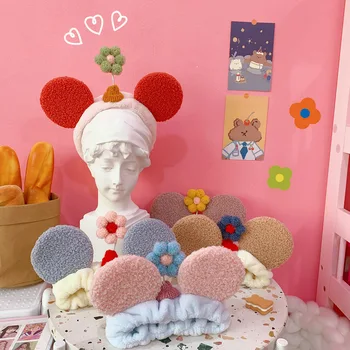 

Cute little flower headband cat ears face wash headband girl headband makeup headband scrunchie headbands for women