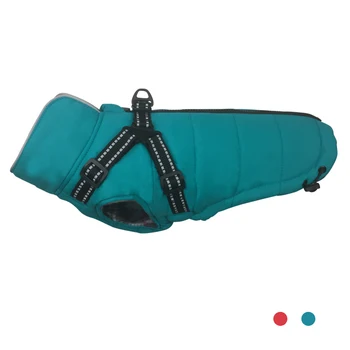 

Small Dog Coat Winter Reflective Jacket Fleece Windproof Pet Clothes for Puppy Chihuahua Small Medium Large Dogs with Harness