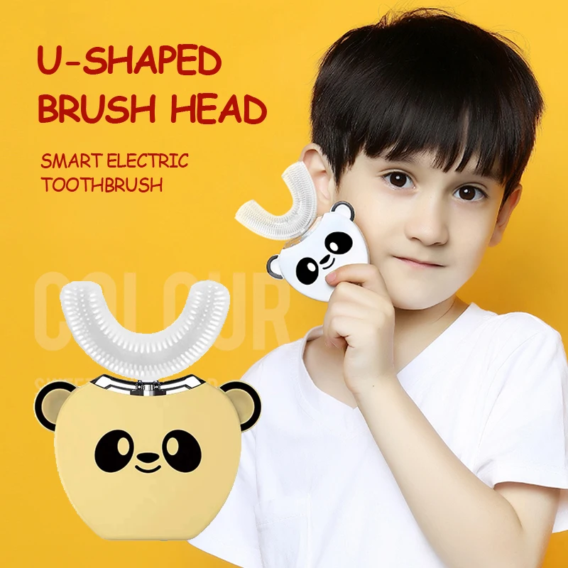 

Smart U 360 Degrees Kids Sonic Electric Toothbrush Music Silicon Automatic Ultrasonic Teeth Tooth Brush Cartoon Pattern Children