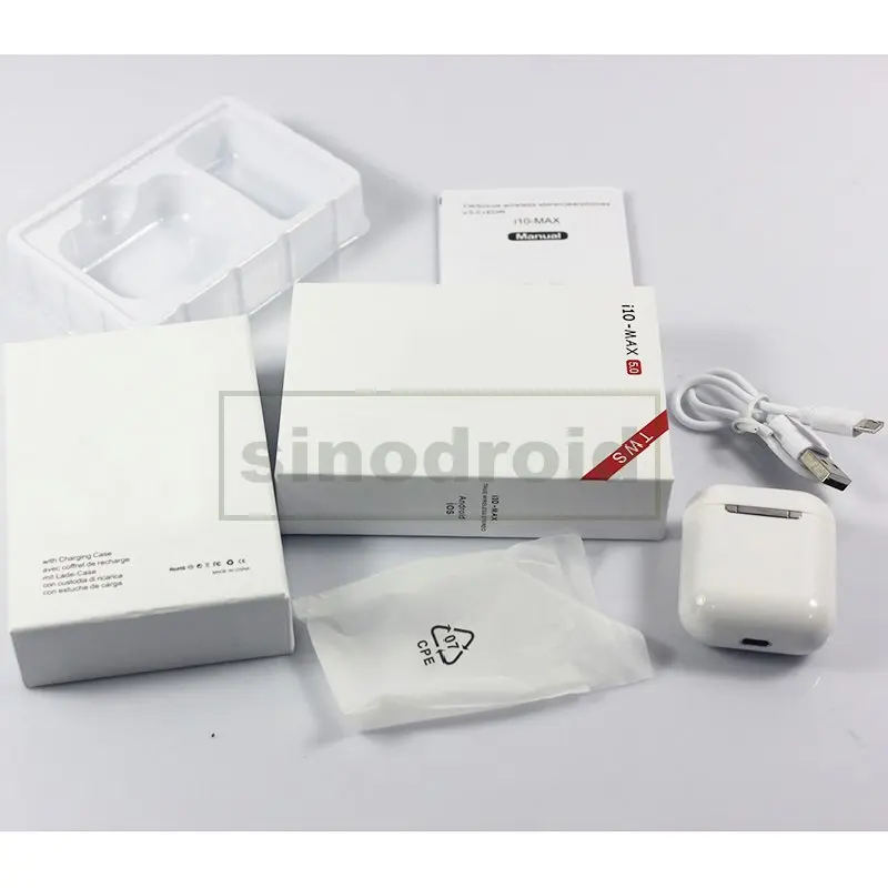 I10 Max Bluetooth 5,0 TWS наушники с микрофоном, зарядная коробка, беспроводные мини-вкладыши, умные стерео наушники для iPhone, Xiaomi