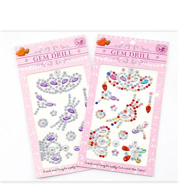 8   Jewelry Accesories Crystal Pearl Sticker Dragonfly Flower Crown Pattern Rhinestones Stickers For Mobile Phone Car Decorative