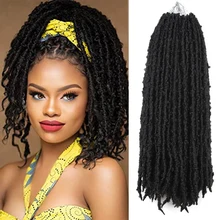 

Butterfly Locs Crochet Braids Goddess Pre Looped Faux Locs Hair Synthetic Hair Extensions 20 Strands/pack For Women