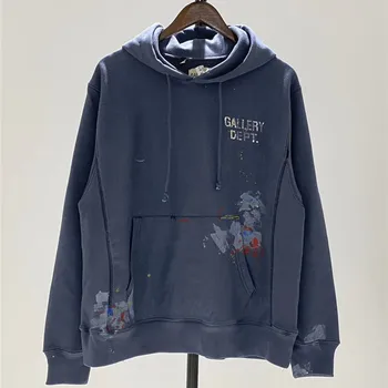 

Men Women Casual Graffiti Gallery Dept Simple Hoodie Autumn Winter Streetwear Manual Splash Ink Gallery Dept Pullover