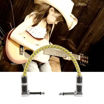 

Guitar Pedal Patch Cable Guitar Single Block Effect Instrument Cable Shielding Short Line Noise Braided Wire Cord
