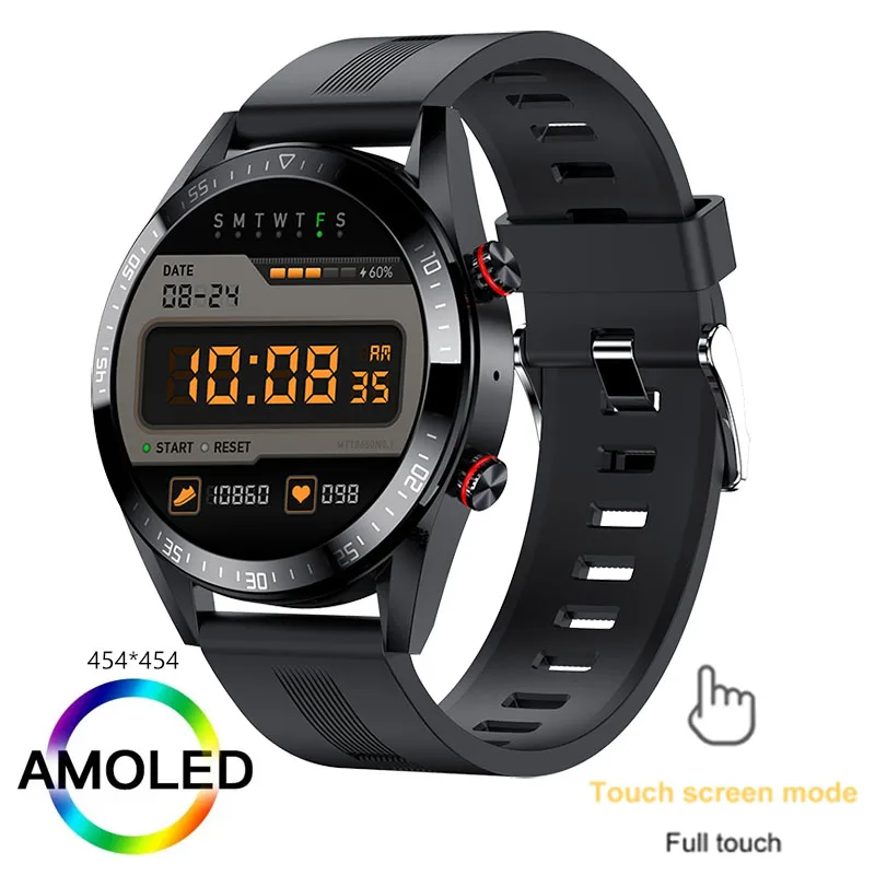 SACOSDING Smart Watch Men 454*454 AMOLED Screen Always Display The Time Bluetooth Call Local Music Smartwatch For Huawei Xiaomi 