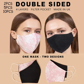 

2/5/10pc Adult Women Man Cloth Neck Anti Pollution Face Care Cover Reusable Breathable Washable Bandana Facemask Cyling Maschera