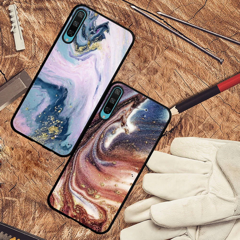 

Fashion Geometric Marble cover phone case For Huawei Honor 8 Lite 8X 8C 9X 9 10 Lite 20 Pro V20 10i 20i 8S 8A Soft TPU Silicone