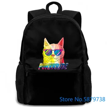 

LGBT Purrrride Kitty Queer Gay Cute Cool Designs Best Selling women men backpack laptop travel school adult student