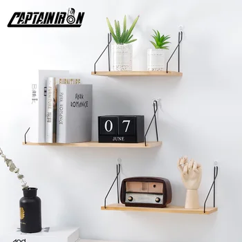 

CAPTAINIRON Decorative Wall Shelves Metal Crafts Iron Wall Hanging Shelf for Home Decor Storage Kitchen Bathroom Accessories