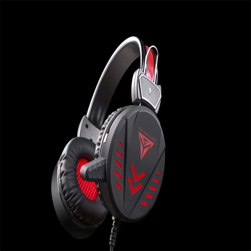 A1 Gaming Headphones 3.5mm USB Wired LED Light Stereo Headphone With Mic For PC