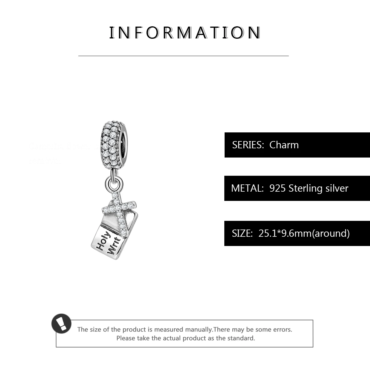 925 пробы серебряные подвески, христианские прозрачные CZ подвески, бусины, подходят для оригинальных браслетов Pandora, изготовление ювелирных изделий