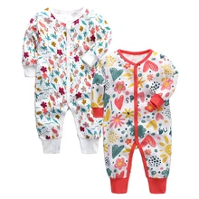 Одежда для маленьких девочек; комбинезон для новорожденных; детская пижама; одежда для маленьких мальчиков 3, 6, 9, 12, 18, 24 месяцев