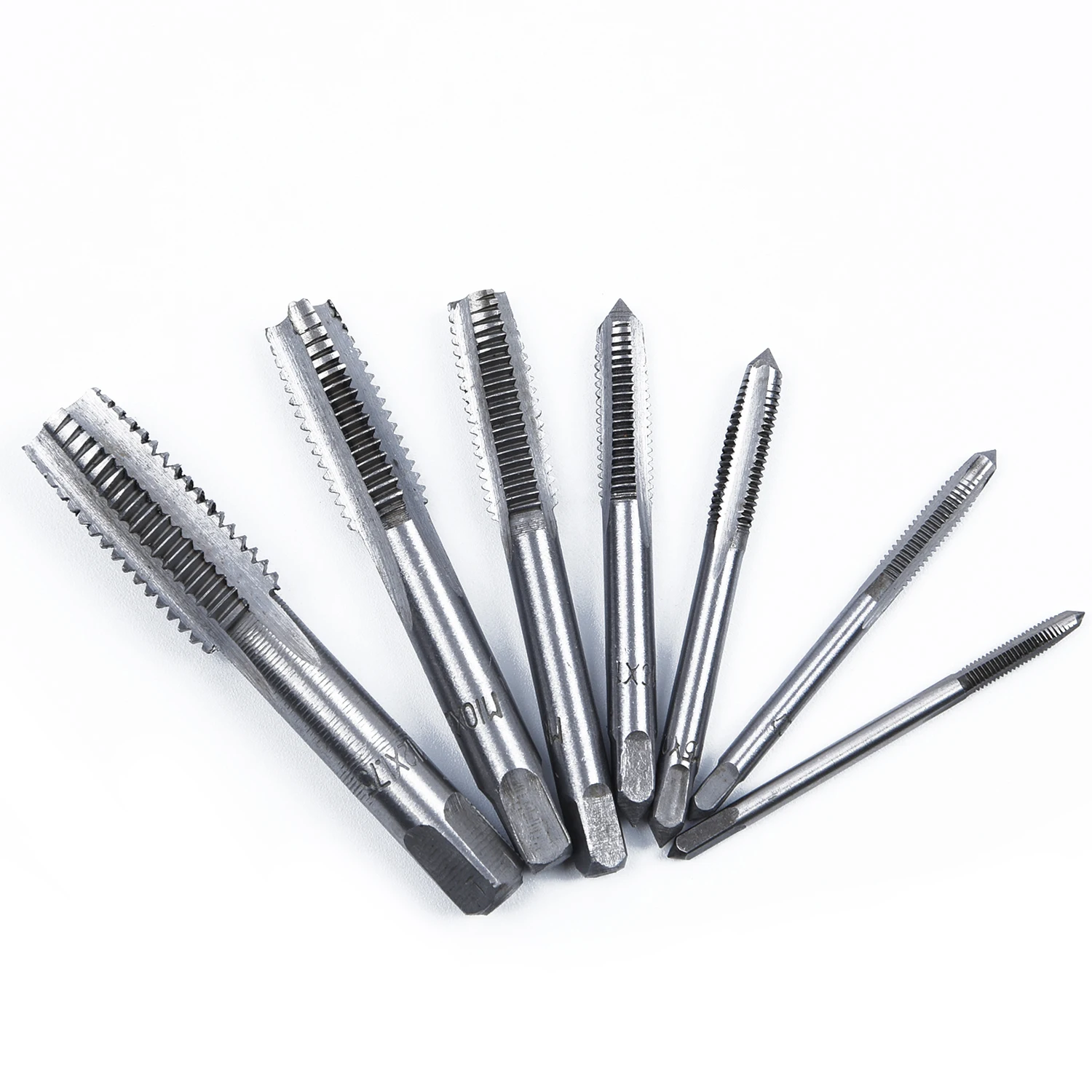 7pcs Set Metric Taper Thread Tap Pitch Cutting Drill Bits M3/M4/M5/M6/M8/M10/M12