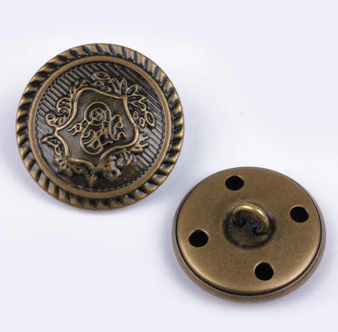12mm-30mm Sewing Accessories Decorative Buttons Brass Button Up Shirt Coat Woolen Retro Style Buckle 30pcs