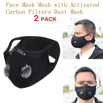 

2pcs Pm2.5 Breathable Outdoor mondkapjes Unisex Face Cover Cover Cover Face Respirator mondkapjes Proof Flu Face Covers