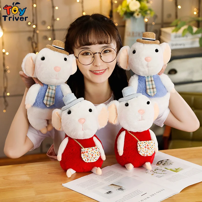 Kawaii мышь, крыса, плюшевая мягкая игрушка, кукла-тривер, игрушки, украшения для маленьких детей, девочек, детей, на день рождения, китайский год, подарок, Прямая поставка
