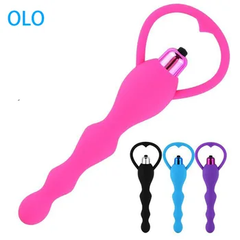 Anal Vibrator Sex Toys for Women men Anal Beads Vibrator Gay Toys Prostate Massage Smooth Butt Silicone Plug Adult Products 3